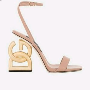 Dolce & Gabbana Sandal DG Heel - Beige 38.5